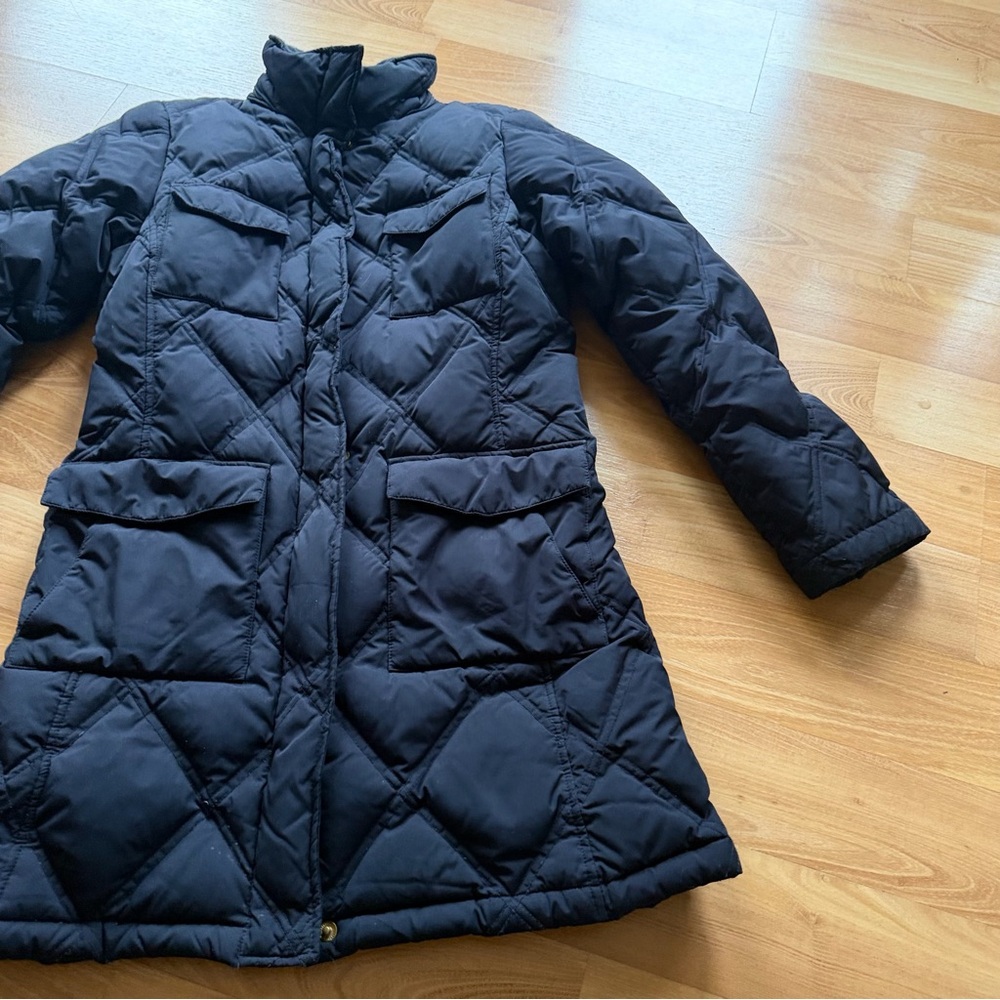 LANDS’ END women’s puffer jacket goose down and feather filled size large